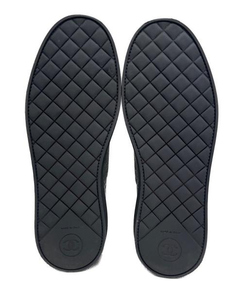 CHANEL（シャネル）CHANEL (シャネル) パールジャカードドレスシューズ グレー×ブラック サイズ:381/2の古着・服飾アイテム