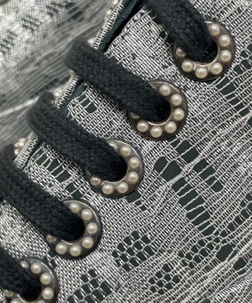 CHANEL（シャネル）CHANEL (シャネル) パールジャカードドレスシューズ グレー×ブラック サイズ:381/2の古着・服飾アイテム