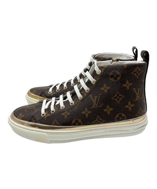 LOUIS VUITTON（ルイ ヴィトン）LOUIS VUITTON (ルイ ヴィトン) モノグラムハイカットスニーカー ブラウン サイズ:41の古着・服飾アイテム