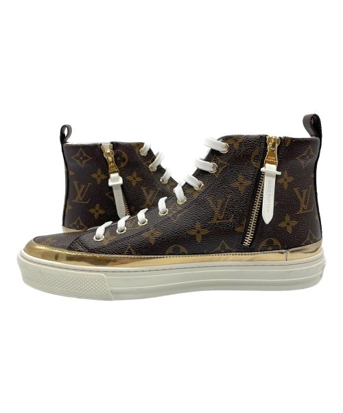 LOUIS VUITTON（ルイ ヴィトン）LOUIS VUITTON (ルイ ヴィトン) モノグラムハイカットスニーカー ブラウン サイズ:41の古着・服飾アイテム