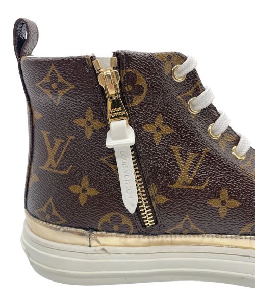 LOUIS VUITTON（ルイ ヴィトン）LOUIS VUITTON (ルイ ヴィトン) モノグラムハイカットスニーカー ブラウン サイズ:41の古着・服飾アイテム