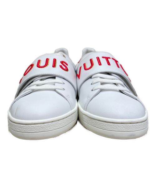 LOUIS VUITTON（ルイ ヴィトン）LOUIS VUITTON (ルイ ヴィトン) フロントロゴローカットスニーカー ホワイト×ピンク サイズ:36の古着・服飾アイテム