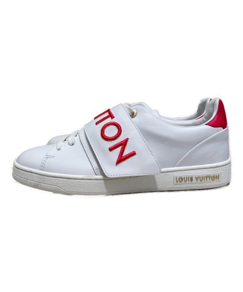 LOUIS VUITTON（ルイ ヴィトン）LOUIS VUITTON (ルイ ヴィトン) フロントロゴローカットスニーカー ホワイト×ピンク サイズ:36の古着・服飾アイテム