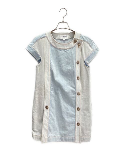 CHANEL（シャネル）CHANEL (シャネル) デニムワンピース ブルー サイズ:36の古着・服飾アイテム