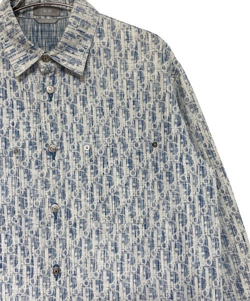 Dior（ディオール）Dior (ディオール) オブリークシャツ ブルー サイズ:38の古着・服飾アイテム