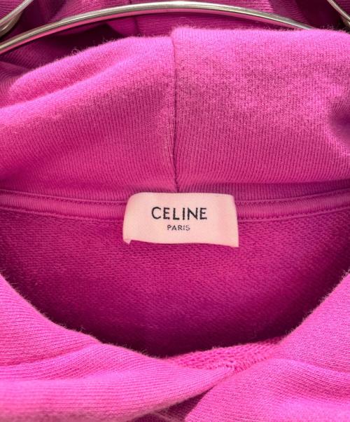 CELINE（セリーヌ）CELINE (セリーヌ) ロゴ スウェット プルオーバーパーカー パープル サイズ:Sの古着・服飾アイテム