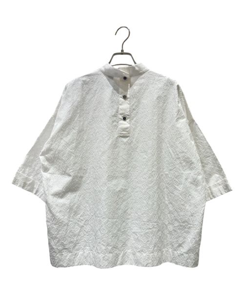 LOUIS VUITTON（ルイ ヴィトン）LOUIS VUITTON (ルイ ヴィトン) モノグラム エンボス コットン ブラウス ホワイト サイズ:36の古着・服飾アイテム