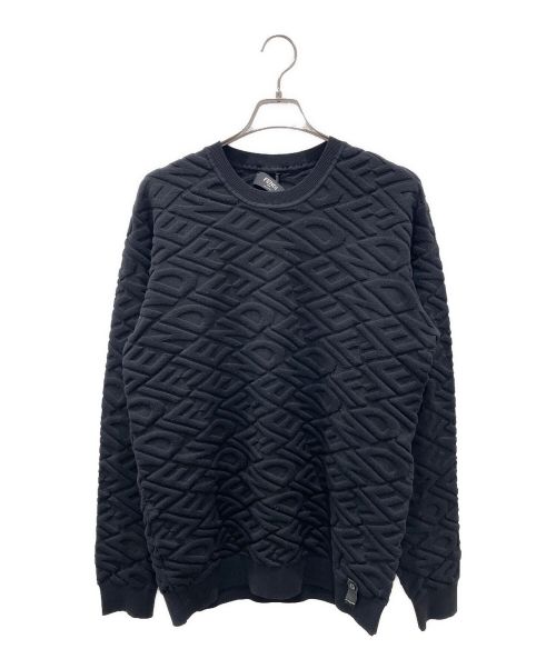 FENDI（フェンディ）FENDI (フェンディ) FENDI総柄ロゴニット ブラック サイズ:50の古着・服飾アイテム