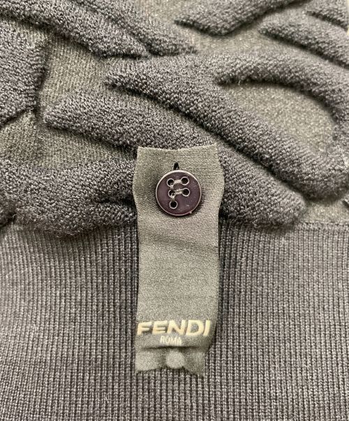 FENDI（フェンディ）FENDI (フェンディ) FENDI総柄ロゴニット ブラック サイズ:50の古着・服飾アイテム