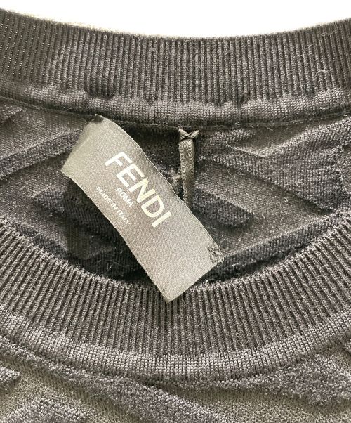 FENDI（フェンディ）FENDI (フェンディ) FENDI総柄ロゴニット ブラック サイズ:50の古着・服飾アイテム