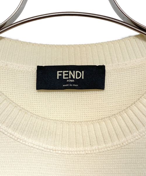 FENDI（フェンディ）FENDI (フェンディ) ポケットロゴニット アイボリー サイズ:46の古着・服飾アイテム