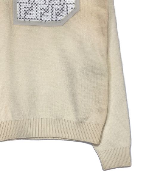FENDI（フェンディ）FENDI (フェンディ) ポケットロゴニット アイボリー サイズ:46の古着・服飾アイテム