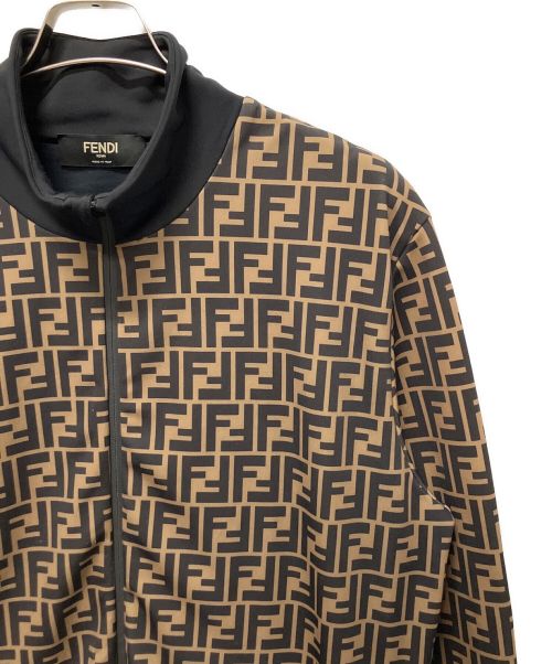 FENDI（フェンディ）FENDI (フェンディ) ズッカパターンモノグラムトラックジャケット ブラウン サイズ:XXLの古着・服飾アイテム