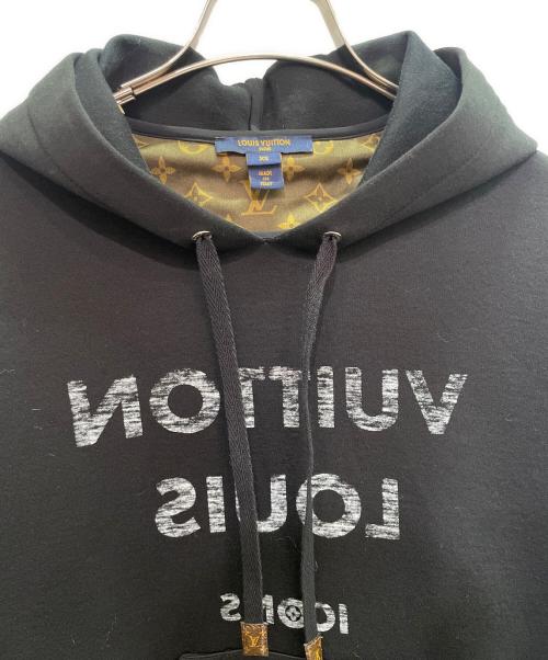LOUIS VUITTON（ルイ ヴィトン）LOUIS VUITTON (ルイ ヴィトン) プリントプルオーバーパーカー ブラック サイズ:XSの古着・服飾アイテム