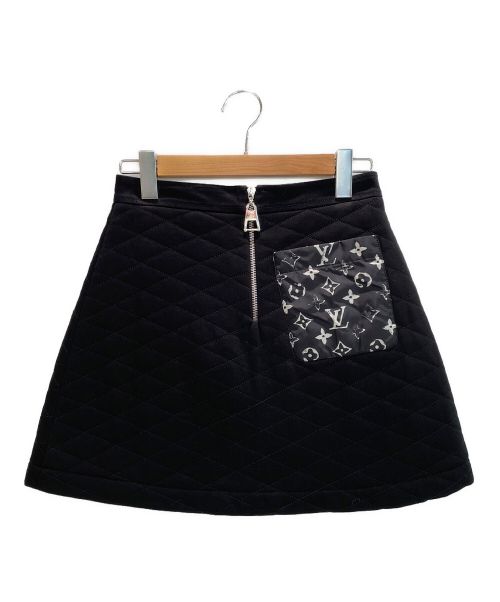 LOUIS VUITTON（ルイ ヴィトン）LOUIS VUITTON (ルイ ヴィトン) キルテッド ジャージー スカート ブラック サイズ:XSの古着・服飾アイテム