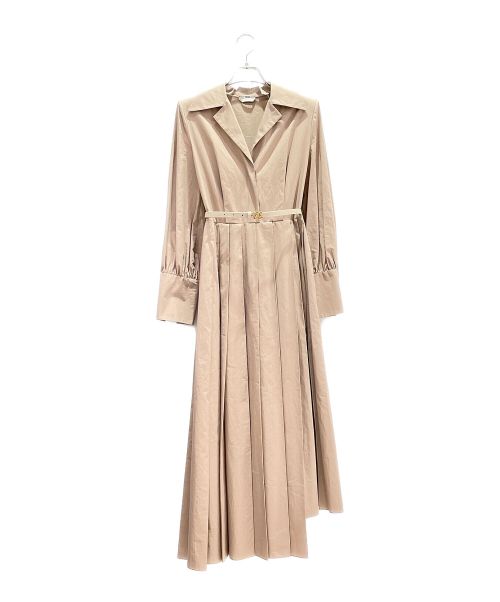 FENDI（フェンディ）FENDI (フェンディ) オープンカラードレスワンピース ブラウン サイズ:36の古着・服飾アイテム