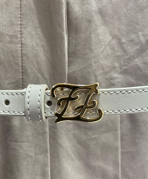 FENDI（フェンディ）FENDI (フェンディ) オープンカラードレスワンピース ブラウン サイズ:36の古着・服飾アイテム
