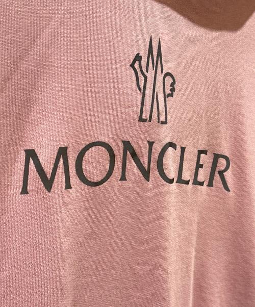 MONCLER（モンクレール）MONCLER (モンクレール) Logo-Print Panelled Hoodie ピンク サイズ:Sの古着・服飾アイテム