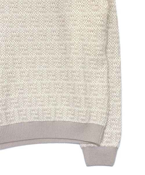 FENDI（フェンディ）FENDI (フェンディ) FF総柄ニット ライトピンク サイズ:44の古着・服飾アイテム