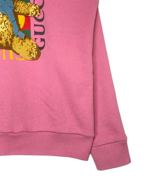 GUCCI（グッチ）GUCCI (グッチ) テディベアパッチスウェット ピンク サイズ:XSの古着・服飾アイテム