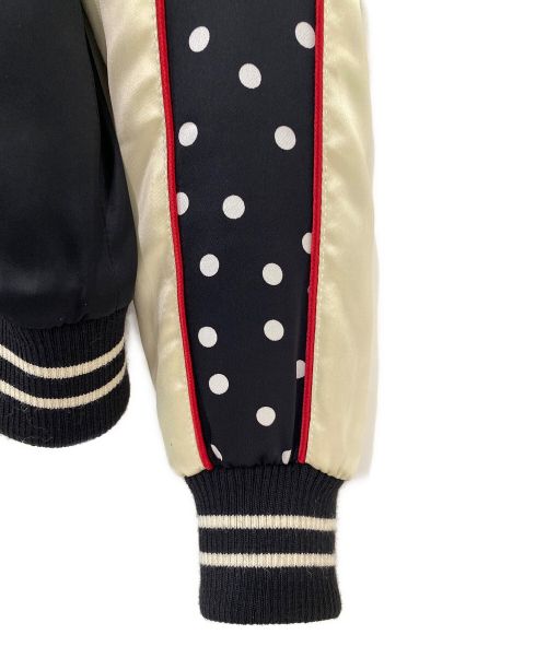 Saint Laurent Paris（サンローランパリ）Saint Laurent Paris (サンローランパリ) ポルカドットテディジャケット ブラック サイズ:36の古着・服飾アイテム