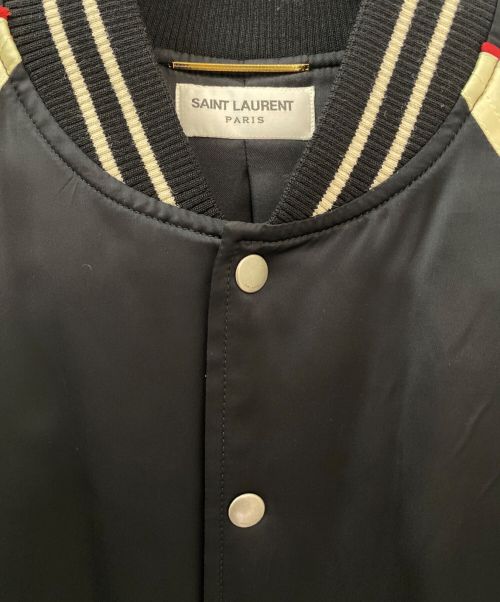 Saint Laurent Paris（サンローランパリ）Saint Laurent Paris (サンローランパリ) ポルカドットテディジャケット ブラック サイズ:36の古着・服飾アイテム