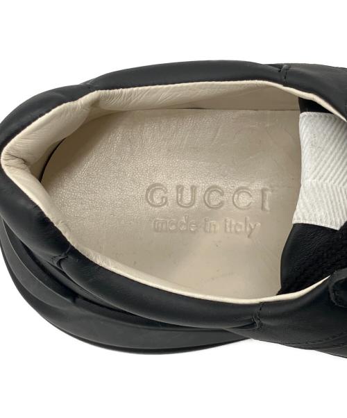 GUCCI（グッチ）GUCCI (グッチ) ライトンレザースニーカー ブラック サイズ:6 1/2の古着・服飾アイテム