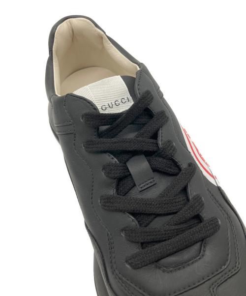 GUCCI（グッチ）GUCCI (グッチ) ライトンレザースニーカー ブラック サイズ:6 1/2の古着・服飾アイテム