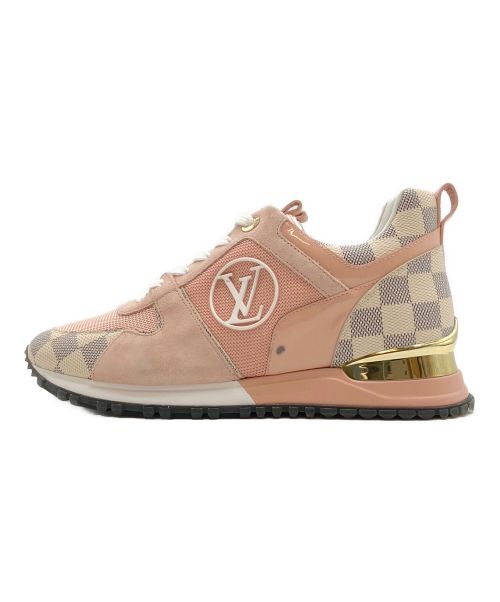 LOUIS VUITTON（ルイ ヴィトン）LOUIS VUITTON (ルイ ヴィトン) ダミエ アズール ランアウェイ ラインスニーカー ピンク サイズ:38の古着・服飾アイテム