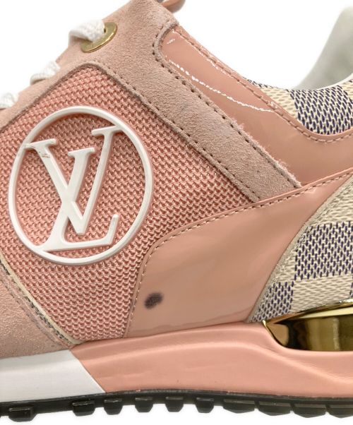 LOUIS VUITTON（ルイ ヴィトン）LOUIS VUITTON (ルイ ヴィトン) ダミエ アズール ランアウェイ ラインスニーカー ピンク サイズ:38の古着・服飾アイテム