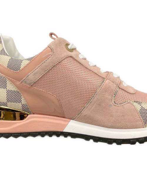 LOUIS VUITTON（ルイ ヴィトン）LOUIS VUITTON (ルイ ヴィトン) ダミエ アズール ランアウェイ ラインスニーカー ピンク サイズ:38の古着・服飾アイテム