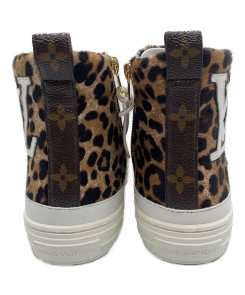 LOUIS VUITTON（ルイ ヴィトン）LOUIS VUITTON (ルイ ヴィトン) ハラコレオパードハイカットスニーカー ブラウン サイズ:38の古着・服飾アイテム