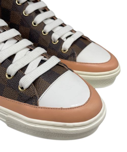 LOUIS VUITTON（ルイ ヴィトン）LOUIS VUITTON (ルイ ヴィトン) STELLAR TRAINER ブラウン×ピンク サイズ:37の古着・服飾アイテム