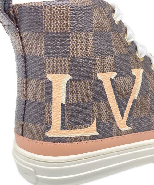 LOUIS VUITTON（ルイ ヴィトン）LOUIS VUITTON (ルイ ヴィトン) STELLAR TRAINER ブラウン×ピンク サイズ:37の古着・服飾アイテム