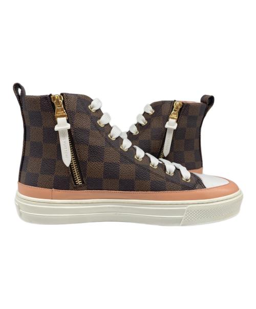 LOUIS VUITTON（ルイ ヴィトン）LOUIS VUITTON (ルイ ヴィトン) STELLAR TRAINER ブラウン×ピンク サイズ:37の古着・服飾アイテム