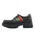 GUCCI (グッチ) インターロッキキングＧ レザースニーカー ブラック サイズ:7 1/2：45000円