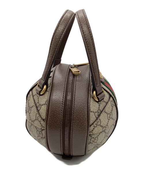 GUCCI（グッチ）GUCCI (グッチ) 2WAYハンドバッグ ブラウンの古着・服飾アイテム