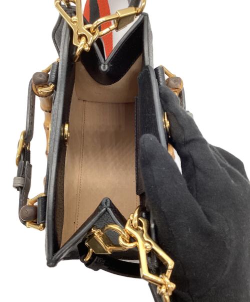 GUCCI（グッチ）GUCCI (グッチ) バンブーハンドバッグ ブラックの古着・服飾アイテム