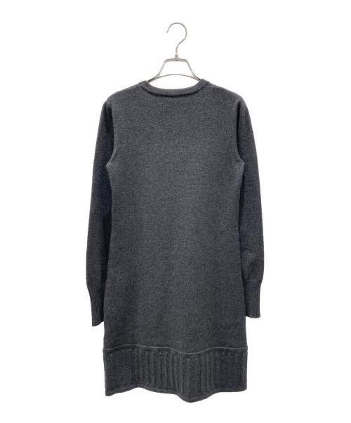 CHANEL（シャネル）CHANEL (シャネル) プッシュロックココマークボタンワンピース グレー サイズ:34の古着・服飾アイテム