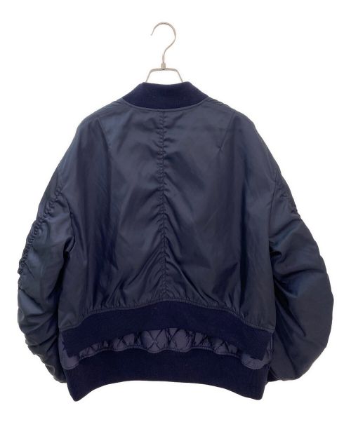 MONCLER（モンクレール）MONCLER (モンクレール) Aralia Layered Bomber Jacket ネイビー サイズ:1の古着・服飾アイテム
