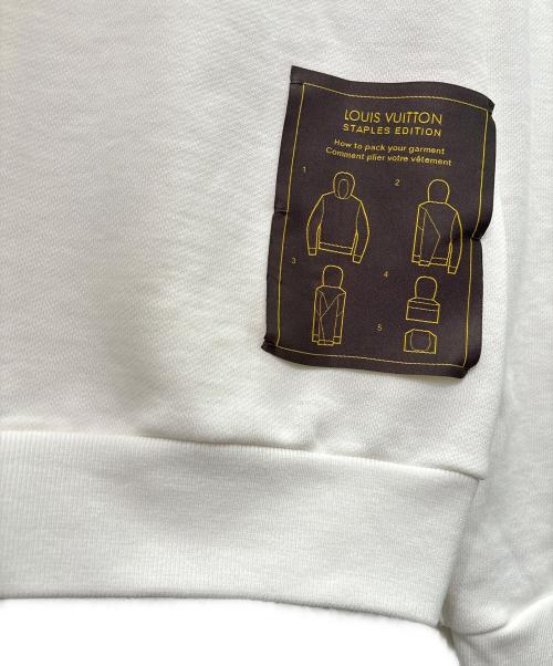 LOUIS VUITTON（ルイ ヴィトン）LOUIS VUITTON (ルイ ヴィトン) インサイドアウト プルオーバー パーカー アイボリー サイズ:Mの古着・服飾アイテム