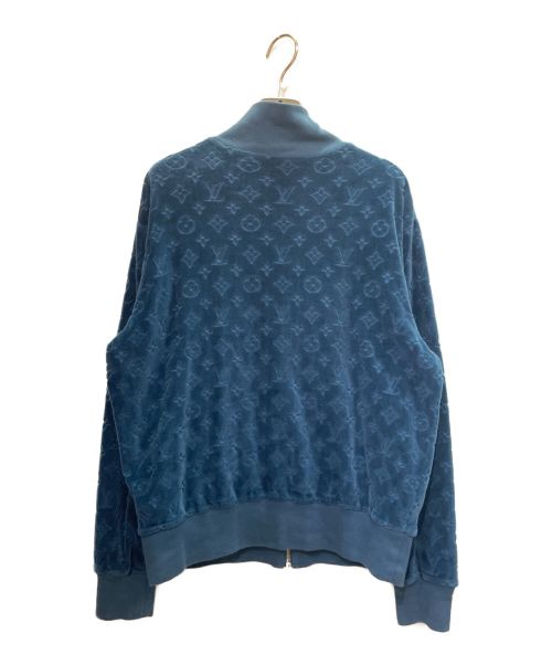 LOUIS VUITTON（ルイ ヴィトン）LOUIS VUITTON (ルイ ヴィトン) モノグラムベロアジャージーブルゾン ブルー サイズ:Mの古着・服飾アイテム