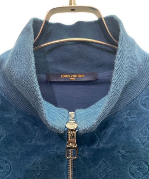 LOUIS VUITTON（ルイ ヴィトン）LOUIS VUITTON (ルイ ヴィトン) モノグラムベロアジャージーブルゾン ブルー サイズ:Mの古着・服飾アイテム