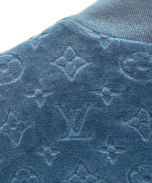 LOUIS VUITTON（ルイ ヴィトン）LOUIS VUITTON (ルイ ヴィトン) モノグラムベロアジャージーブルゾン ブルー サイズ:Mの古着・服飾アイテム