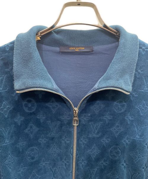 LOUIS VUITTON（ルイ ヴィトン）LOUIS VUITTON (ルイ ヴィトン) モノグラムベロアジャージーブルゾン ブルー サイズ:Mの古着・服飾アイテム