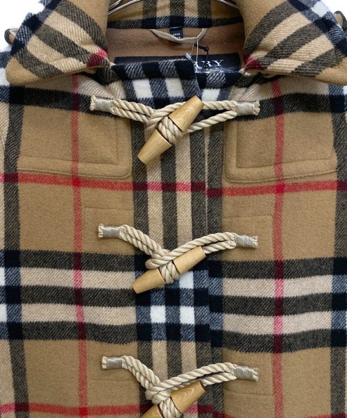 BURBERRY（バーバリー）BURBERRY (バーバリー) ×Gosha Rubchinskiy(ゴーシャ・ラブチンスキー) ノバチェックダッフルコート ブラウン サイズ:XXXSの古着・服飾アイテム