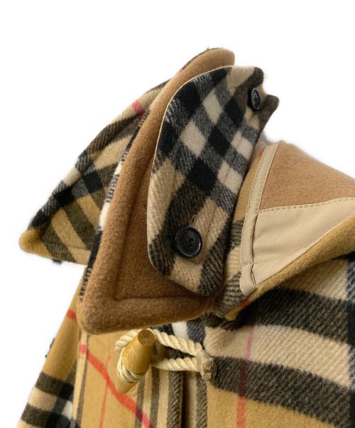 BURBERRY（バーバリー）BURBERRY (バーバリー) ×Gosha Rubchinskiy(ゴーシャ・ラブチンスキー) ノバチェックダッフルコート ブラウン サイズ:XXXSの古着・服飾アイテム