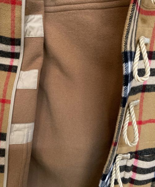 BURBERRY（バーバリー）BURBERRY (バーバリー) ×Gosha Rubchinskiy(ゴーシャ・ラブチンスキー) ノバチェックダッフルコート ブラウン サイズ:XXXSの古着・服飾アイテム