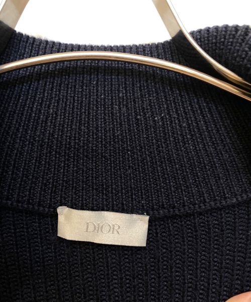 Dior（ディオール）Dior (ディオール) ハーフジップニットセーター ネイビー サイズ:Lの古着・服飾アイテム