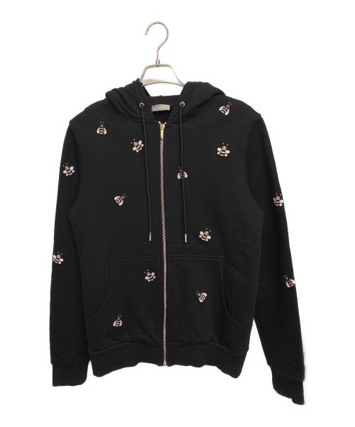 Dior（ディオール）Dior (ディオール) ×KAWS(カウズ) BEE刺繍ジップアップパーカー ブラック サイズ:Sの古着・服飾アイテム